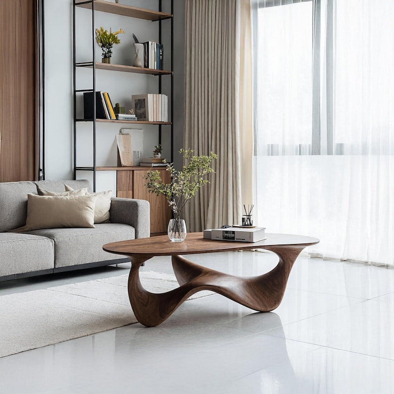 طاولة قهوة خشبية صلبة حديثة وم - مراجعة Sustainable Living Design وسعره